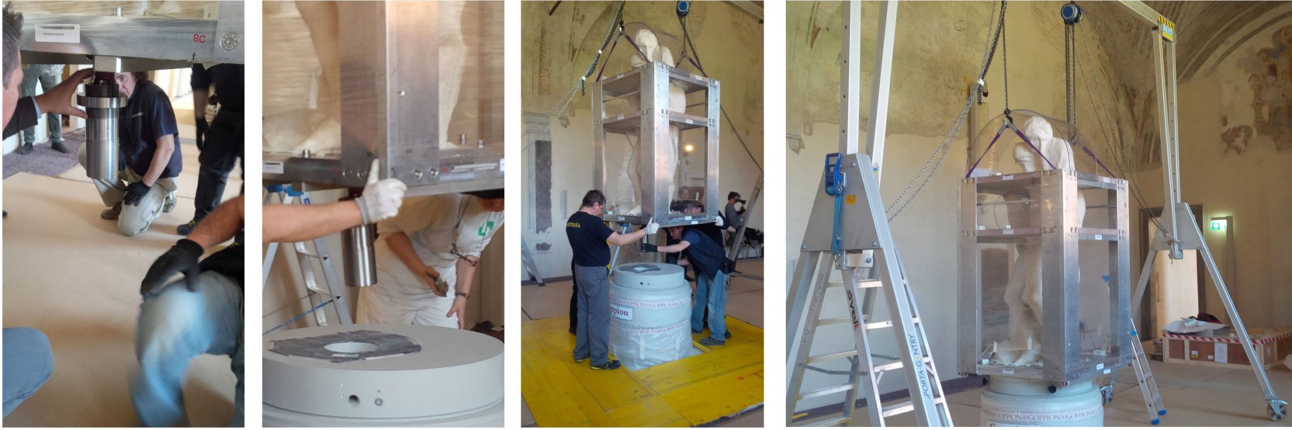 Foto posizionamento statua