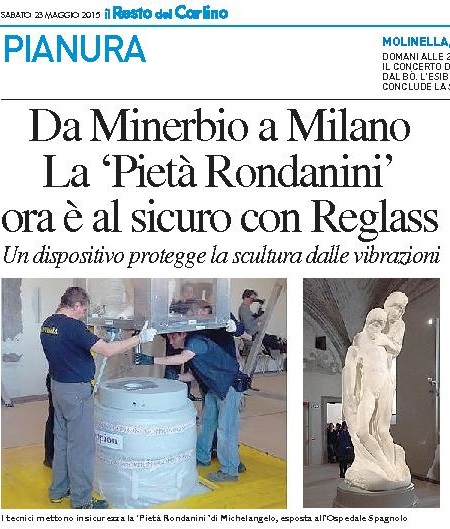 Pietà Rondanini al sicuro con Reglass