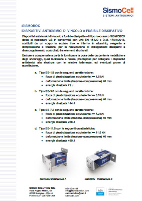 Capitolato Sismocell