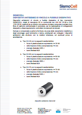 Capitolato Sismocell