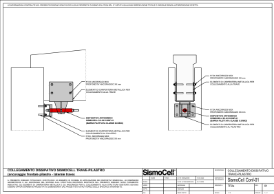 Tavole tipologiche con schemi di applicazione sismocell